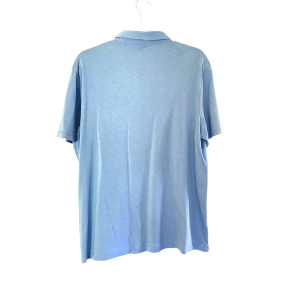 PERRY ELLIS- MENS BLUE SHORT SLEEVE POLO SHIRT SIZE LARGE - Picture 2 of 6